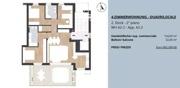 Appartamento via San Quirino, Bolzano