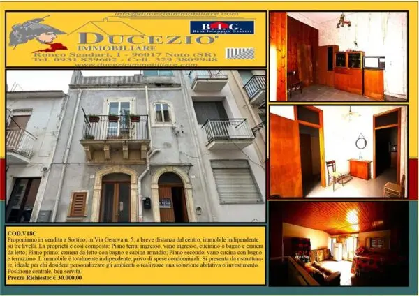 Casa Indipendente via Genoa, Sortino