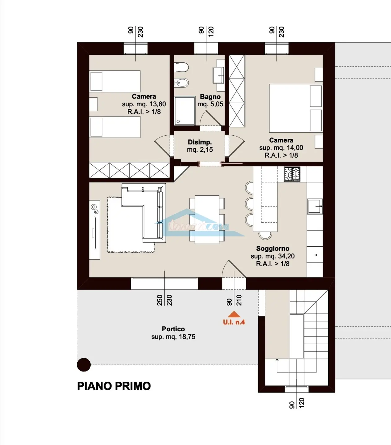 Immagine per Trilocale in vendita a Erbusco via Noce 14