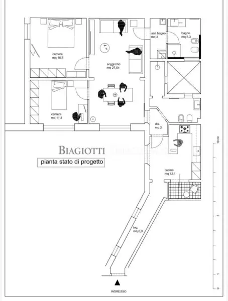 Trilocale via Traversa 28, Venezia, Livorno
