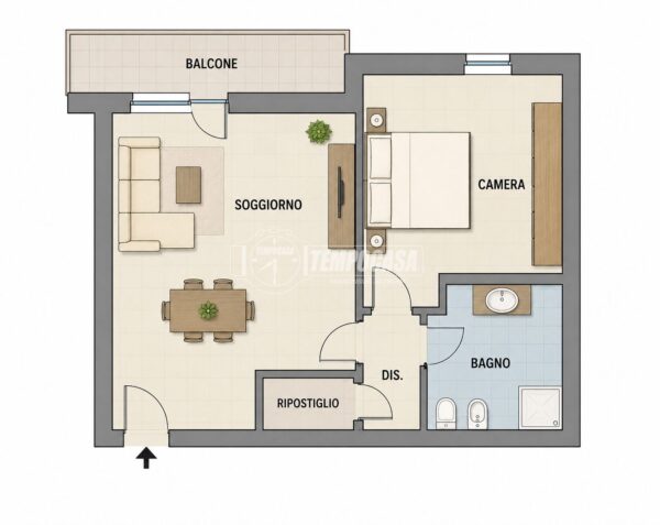 Immagine per Bilocale Recente con Terrazzo e Box nel Cuore di Alpignano