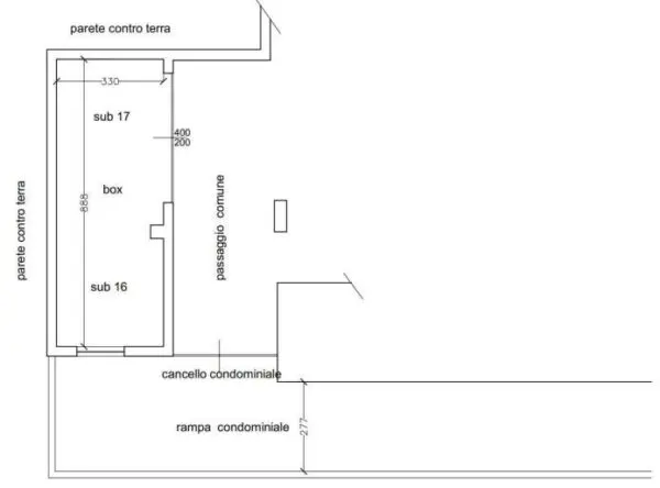 Garage via Delle Strette 9, Spotorno