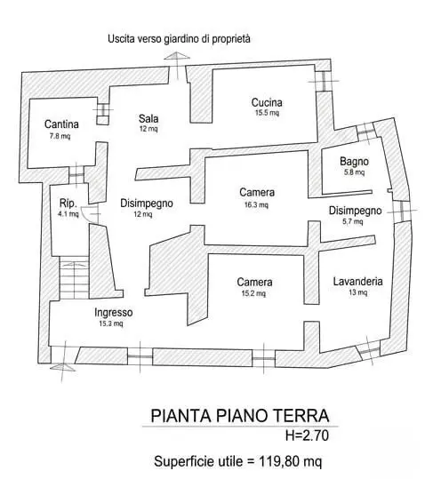 Monolocale via Piazzola Falcin 5, Sarzana