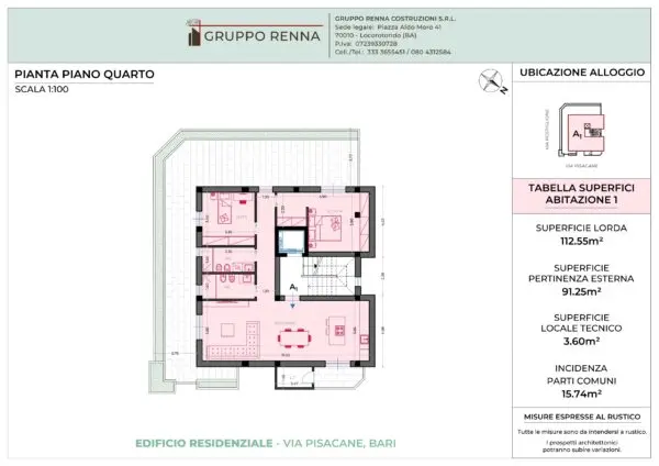Quadrilocale via Carlo Pisacane, Bari